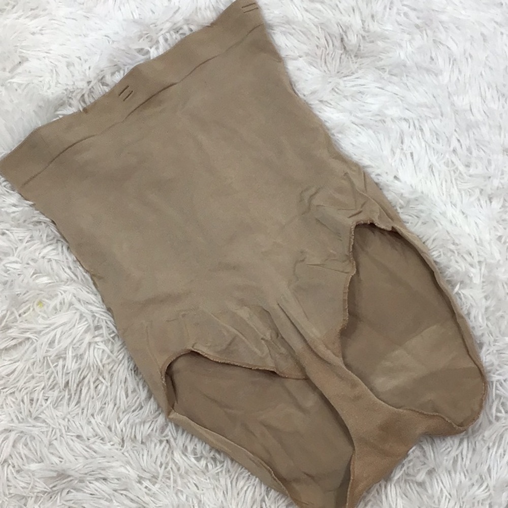 Spanx nude high waist shaping brief L